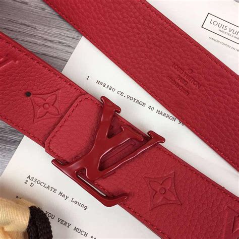 red louis vuitton belt men's